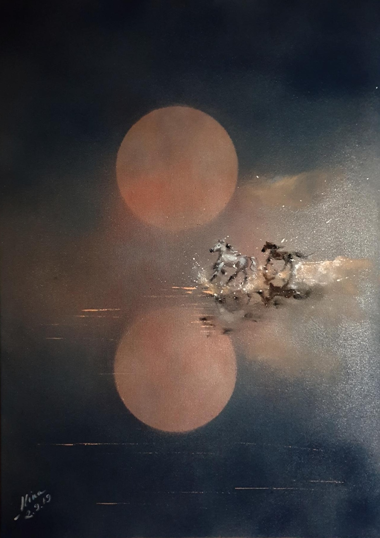 ArteDiAlina.com painting: Shallow water
